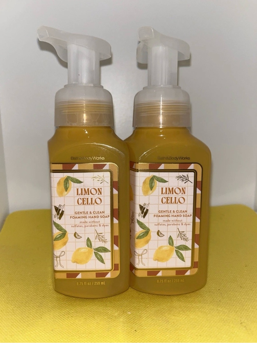 New Bath & Body Works Limoncello Foaming Hand Soap - Yellow